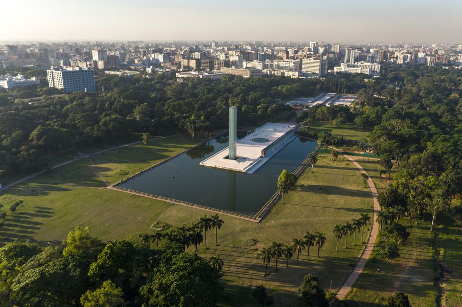 Designed in collaboration with her former business partner and fellow award-winning architect Kashef Mahboob Chowdhury, the Museum of Independence and Independence Monument sits in the grounds of a former Mogul-era garden, turned colonial horse racing track, and then, a political meeting ground in the 1970s. The design was part of a national competition, which Tabassum and Chowdhury's firm, URBANA, won in 1997, although construction of the monument wasn't finished until 2013.