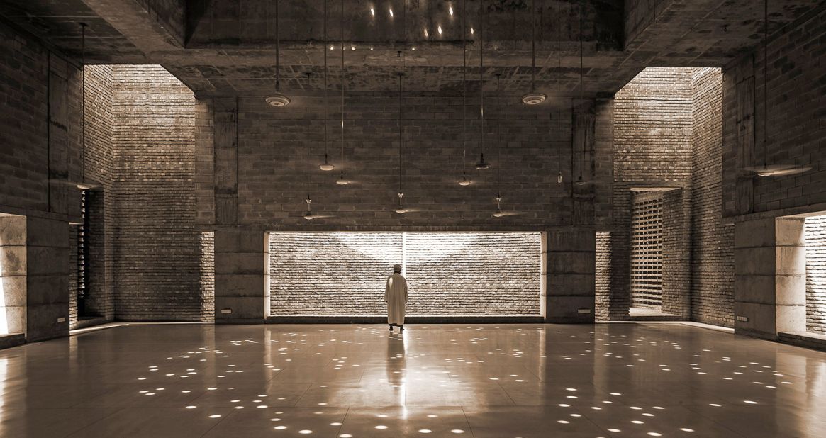 Steering clear of typical mosque design features, such as domes and minarets, Tabassum instead uses light as ornamentation in the Bait Ur Rouf Mosque: a constellation of holes in the ceiling creates an invisible chandelier, casting a kaleidoscope of light across the floor from April to September.
