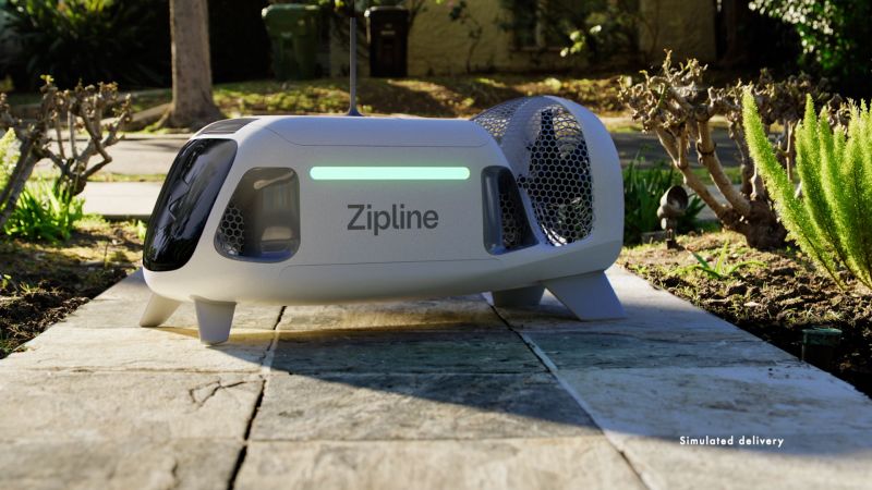 Zipline’s new delivery drone comes with cute ‘droid’ for precise delivery | CNN Business