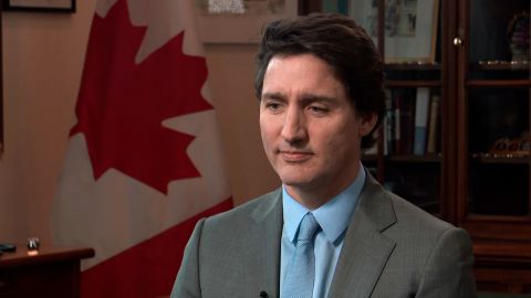 Canadian Prime Minister Justin Trudeau participates in an interview with CNN on Thursday, March 23. 
