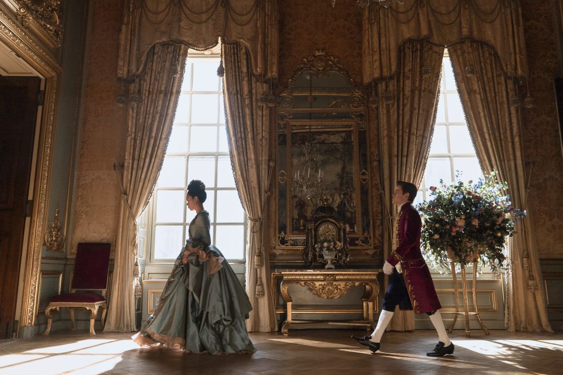 (From left) India Amarteifio and Sam Clemmett in 'Queen Charlotte: A Bridgerton Story.'