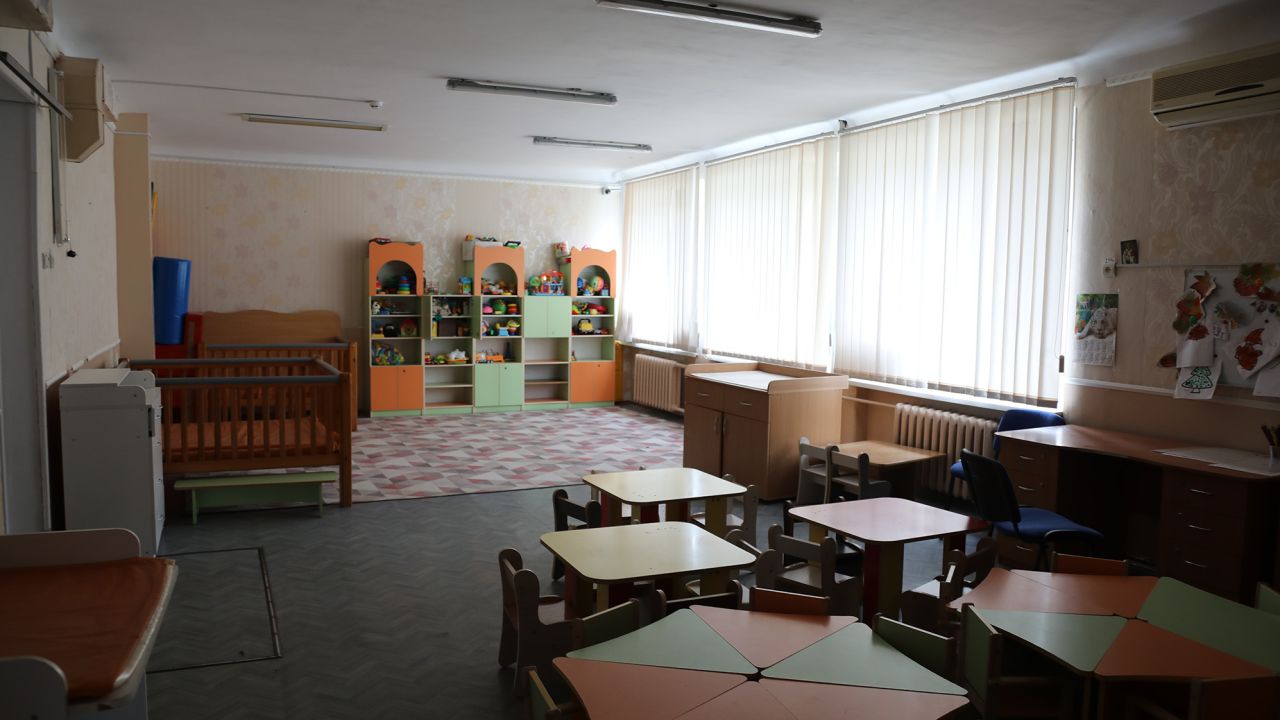 An eerie silence and stillness envelop everything at the orphanage in Kherson.