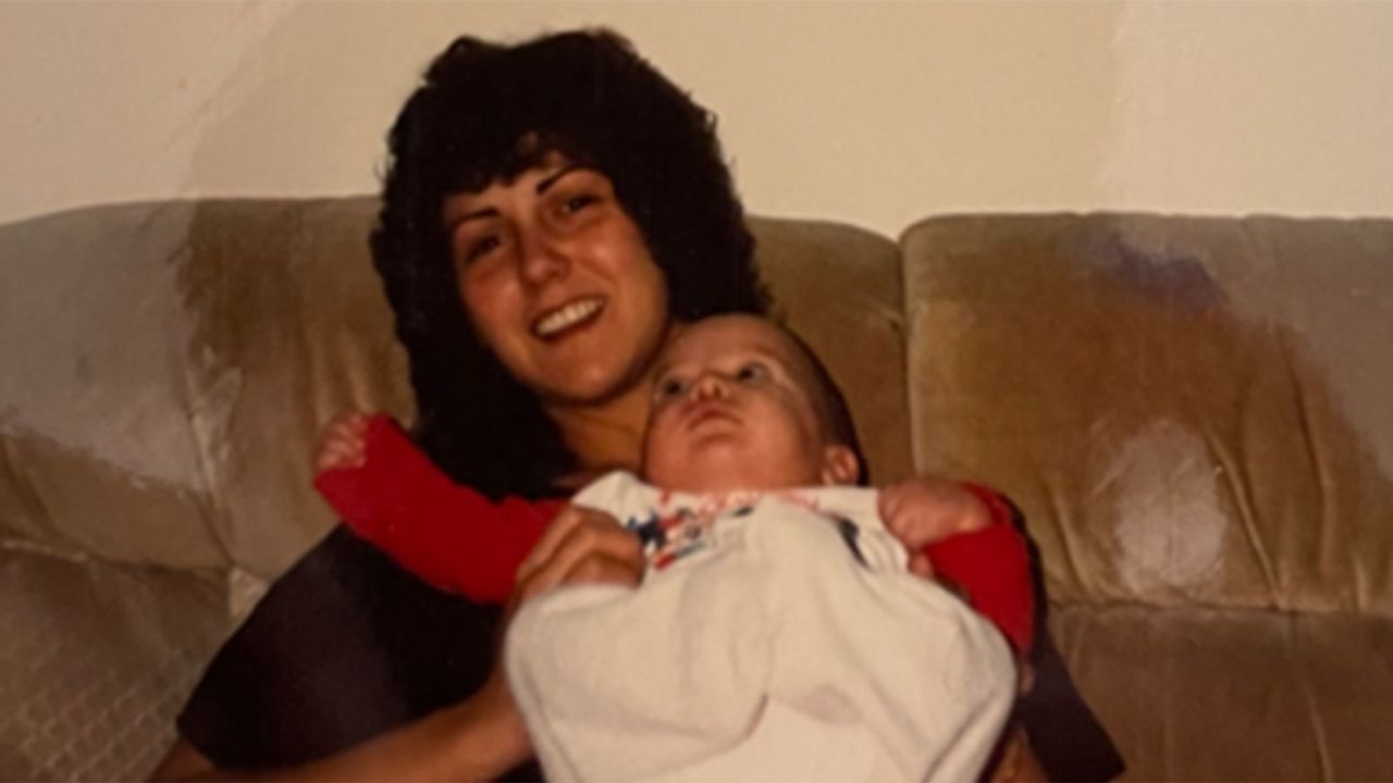 Christine Belusko holding her daughter, Christa. The last time they were both seen was at Mount Airy Lodge in Mount Pocono, Pennsylvania, in September 1991.