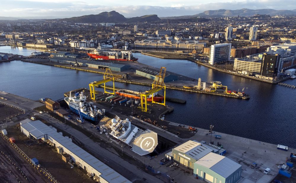 A large ship, the Research Vessel Petrel, is <a href="https://www.cnn.com/2023/03/22/europe/edinburgh-scotland-ship-accident-intl-gbr/index.html" target="_blank">partially tipped over</a> at a port in Edinburgh, Scotland, on Thursday, March 23. Thirty-three people were injured when the ship, sitting in a dry dock, was dislodged from its holding.
