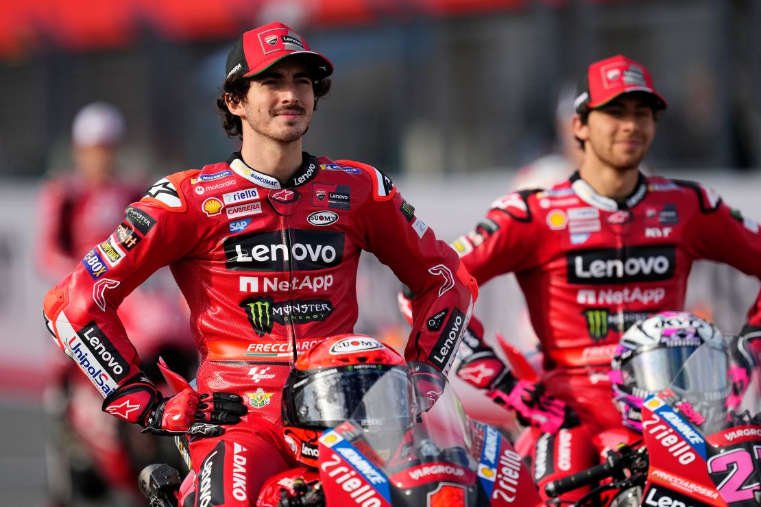 Francesco Bagnaia (left) and compatriot Enea Bastianini will be Ducati teammates this season.