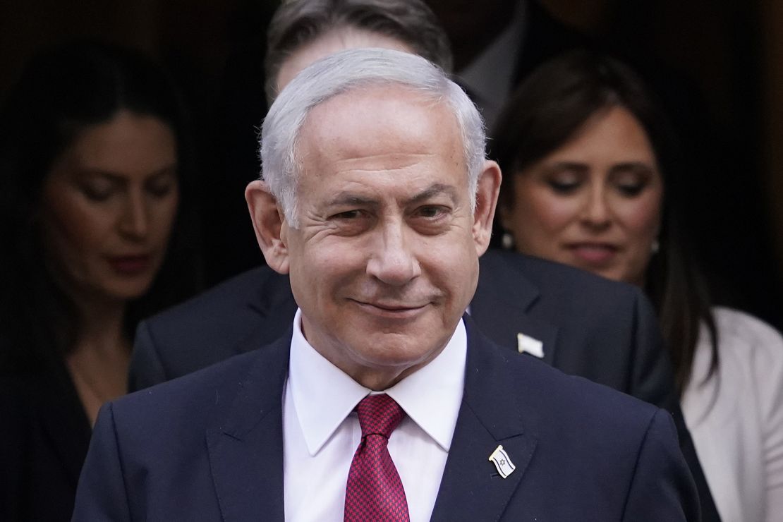  Netanyahu leaves 10 Downing Street after a meeting with Britain's Prime Minister Rishi Sunak in London, Friday, March 24, 2023.