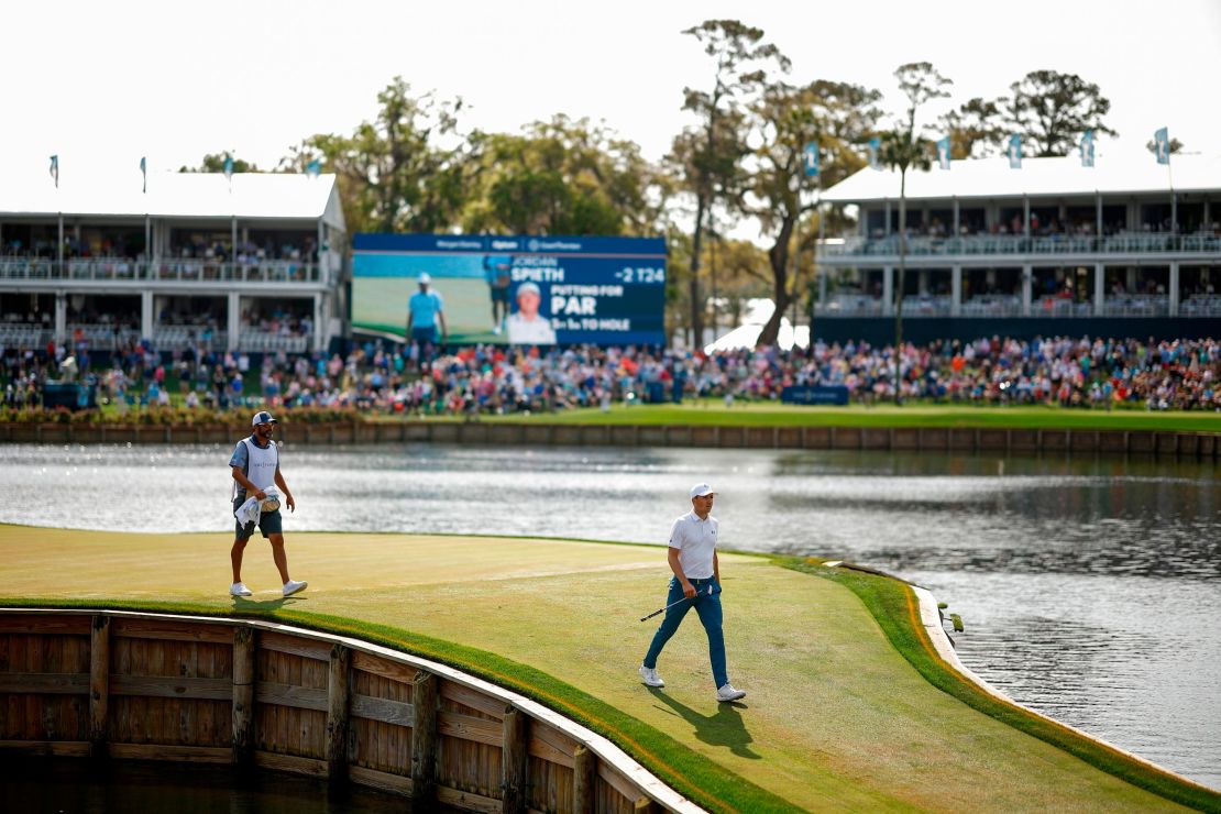 Spieth had a similarly eventful hole at The Players Championship earlier in March.