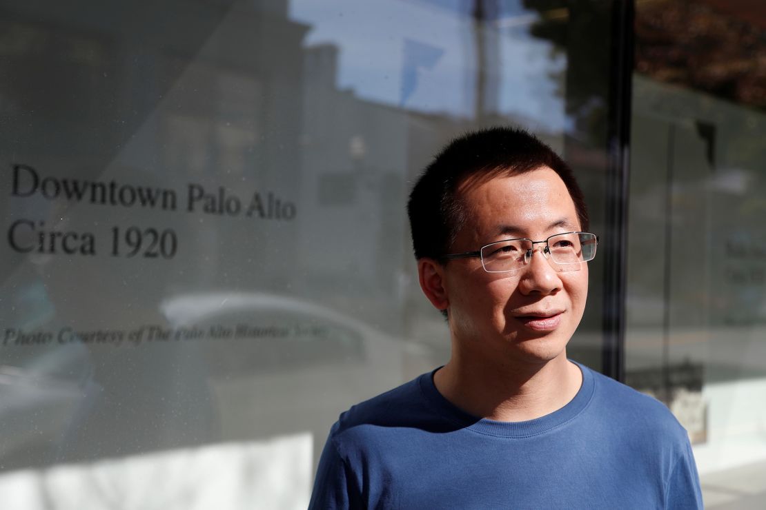 Zhang Yiming, founder of ByteDance, pictured in Palo Alto, California in  March 2020. 