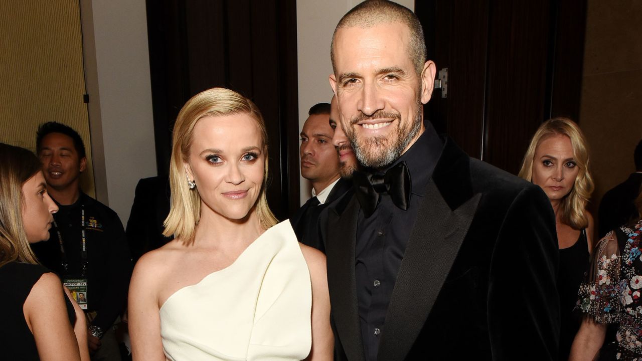 BEVERLY HILLS, CALIFORNIA - JANUARY 05: Reese Witherspoon and Jim Toth attend the 77th Annual Golden Globe Awards sponsored by Icelandic Glacial on January 5, 2020 at the Beverly Hilton in Los Angeles, CA. (Photo by Presley Ann/Getty Images for Icelandic Glacial )
