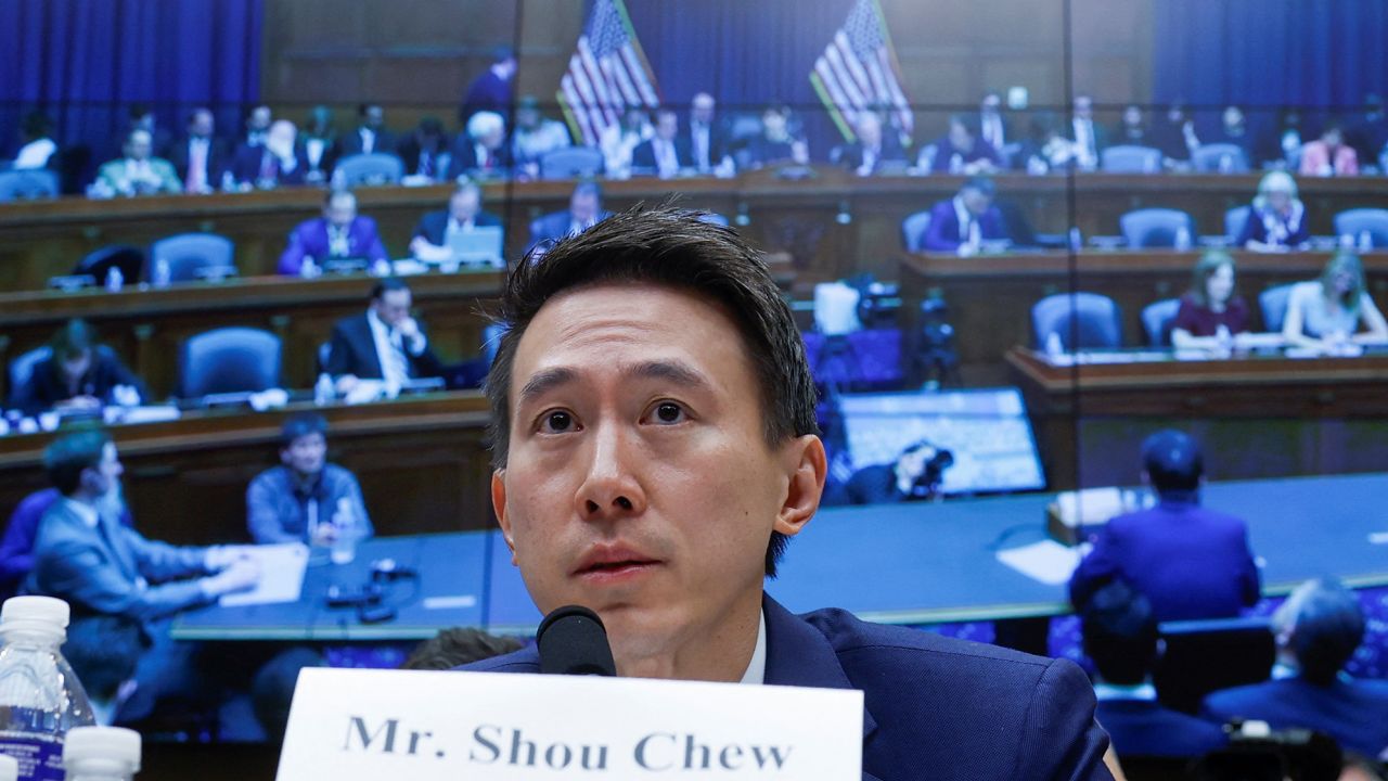 TikTok Chief Executive Shou Zi Chew testifies before a House Energy and Commerce Committee hearing entitled "TikTok: How Congress can Safeguard American Data Privacy and Protect Children from Online Harms," as lawmakers scrutinize the Chinese-owned video-sharing app, on Capitol Hill in Washington, U.S., March 23, 2023. 