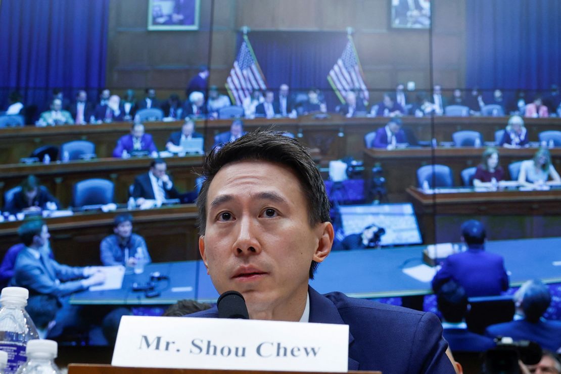 TikTok Chief Executive Shou Zi Chew testifies before a House Energy and Commerce Committee hearing entitled "TikTok: How Congress can Safeguard American Data Privacy and Protect Children from Online Harms," as lawmakers scrutinize the Chinese-owned video-sharing app, on Capitol Hill in Washington, U.S., March 23, 2023. 