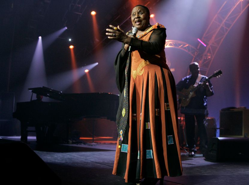In 2002, South African singer Miriam Makeba (pictured here during a 2006 performance) became the first person from Africa to win the coveted prize.