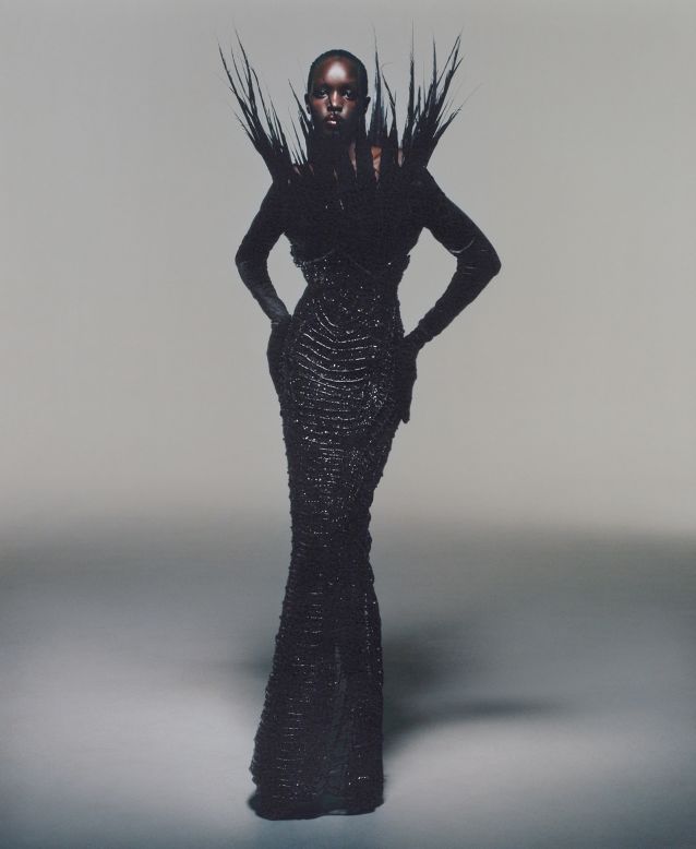 "Energy (01)" required French artist Laurentine Périlhou to spend 15 days of weaving and knotting black silks, rayons, velvets and patent-leather.