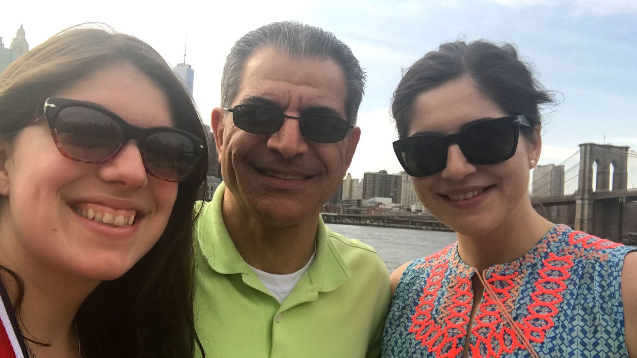 From left, Macy Salasel, Behrooz Salasel and Mitra Salasel in New York on April 29, 2017.