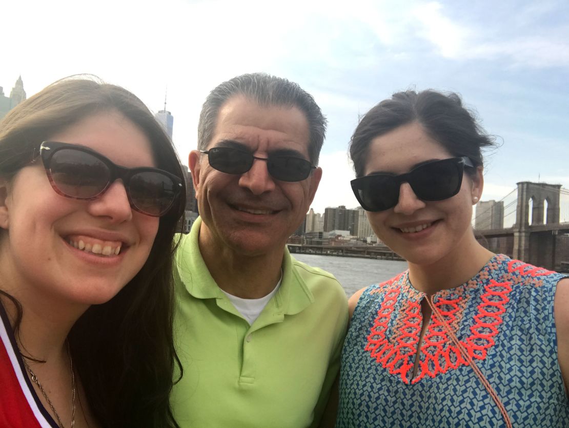 From left, Macy Salasel, Behrooz Salasel and Mitra Salasel in New York on April 29, 2017.