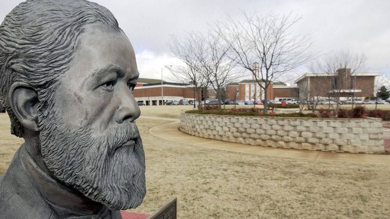A statue of John Mercer Langston, the namesake of Langston University in Oklahoma.