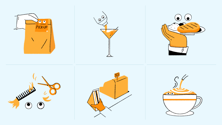 tipping interactive CARD multiple objects