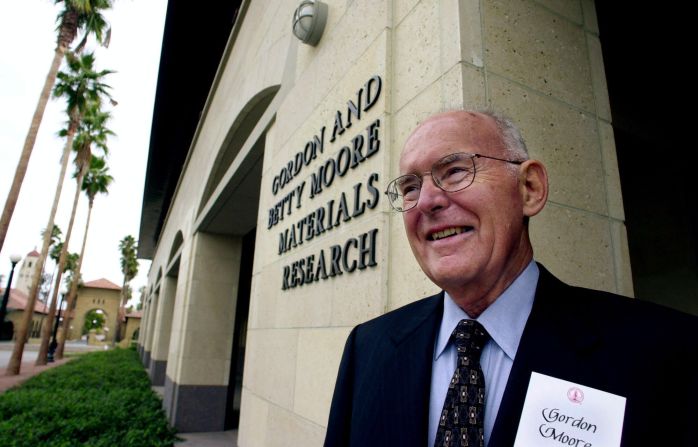 Intel co-founder <a href="index.php?page=&url=https%3A%2F%2Fwww.cnn.com%2F2023%2F03%2F24%2Ftech%2Fgordon-moore-obituary%2Findex.html" target="_blank">Gordon Moore</a>, a pioneer in the semiconductor industry whose "Moore's Law" predicted a steady rise in computing power for decades, died March 24 at the age of 94, the company announced.