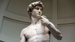 The statue of David by Italian renaissance artist Michelangelo.