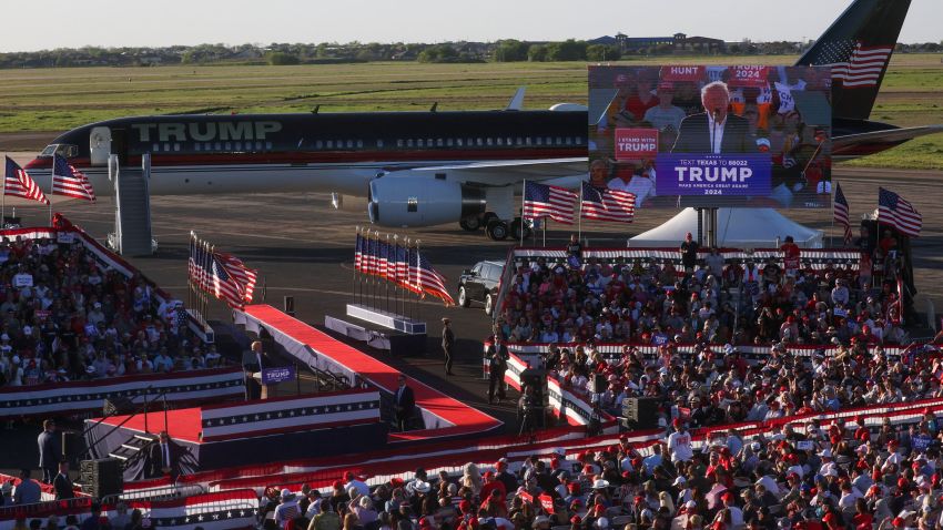 Former U.S. President Donald Trump speaks during his first campaign rally after announcing his candidacy for president in the 2024 election at an event in Waco, Texas, U.S., March 25, 2023.  REUTERS/Leah Millis