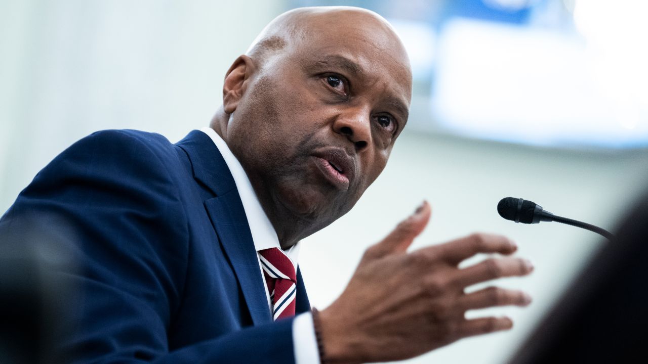 Phillip Washington, nominee to be administrator of the Federal Aviation Administration, testifies during his Senate Commerce, Science and Transportation Committee confirmation hearing in Russell Building, on Wednesday, March 1, 2023. 