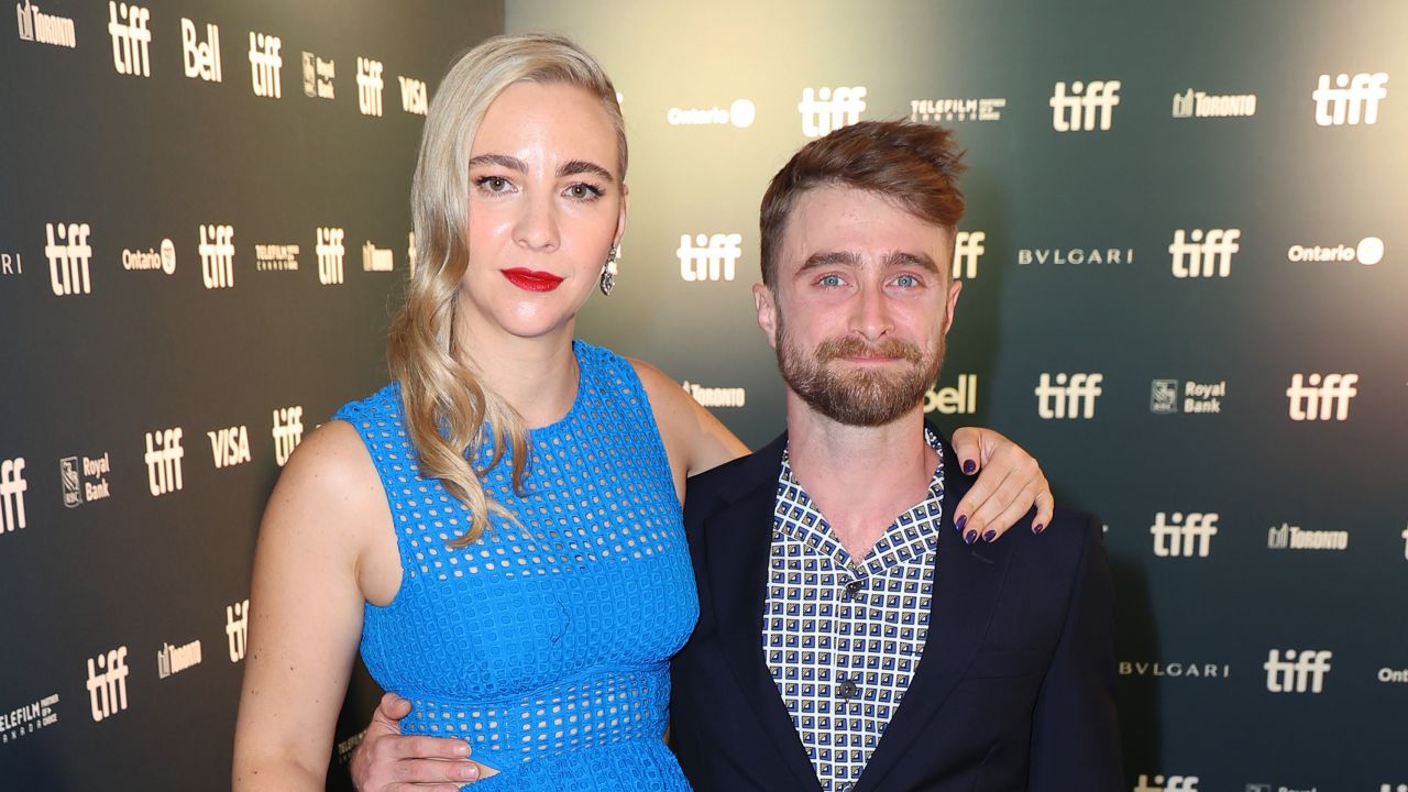 (From left) Erin Darke and Daniel Radcliffe at the 'Weird: The Al Yankovic Story' premiere in 2022 at the Toronto International Film Festival. 