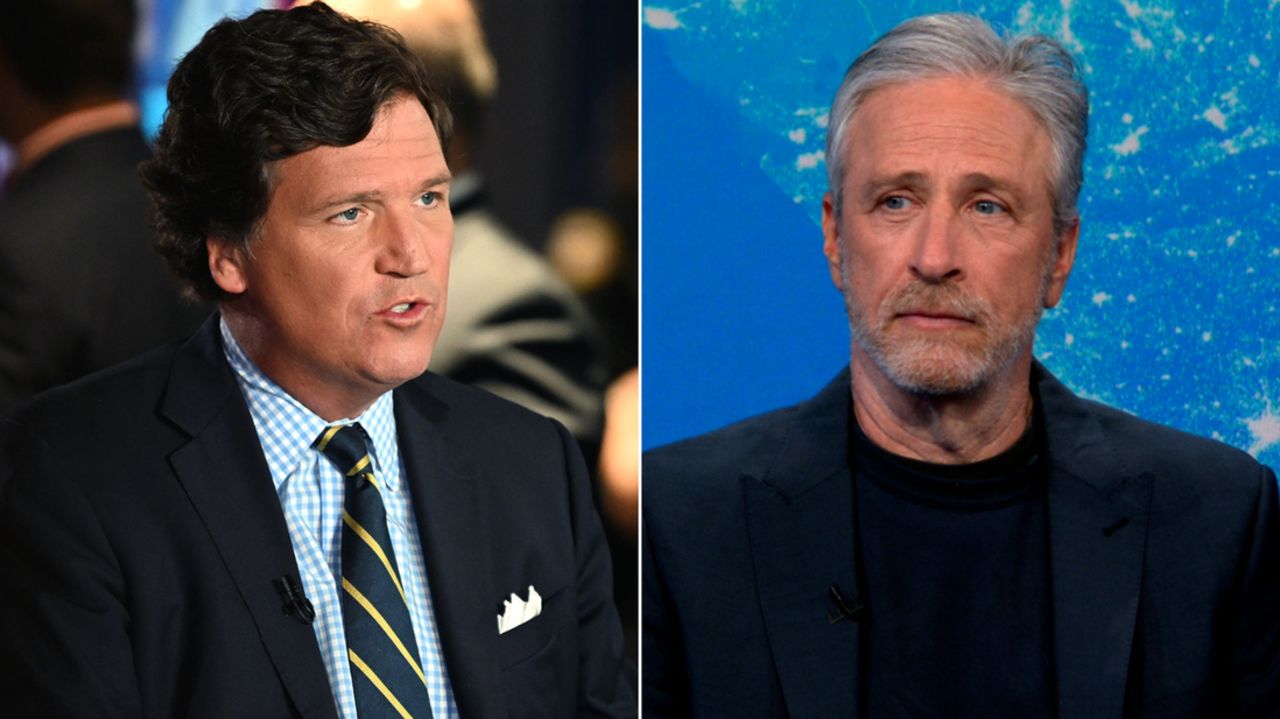 Jon Stewart responds to Tucker Carlson 'borrowing from his playbook'