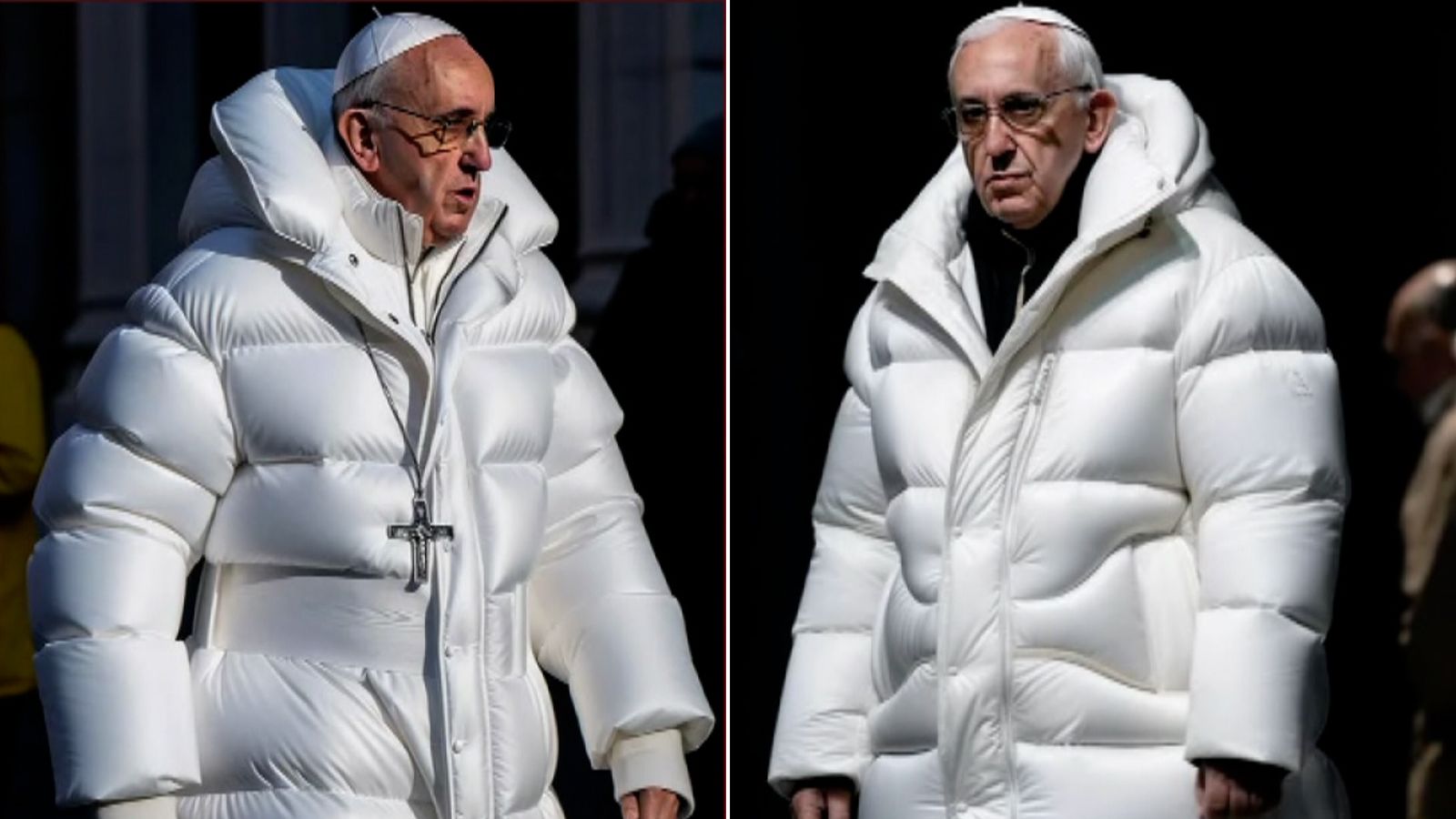 Teddy Fresh on X: Pope Francis rocking our Winter 2023 full body puffer.  The Vatican hit us up last year asking if they could get a sneak peak at  our winter wear