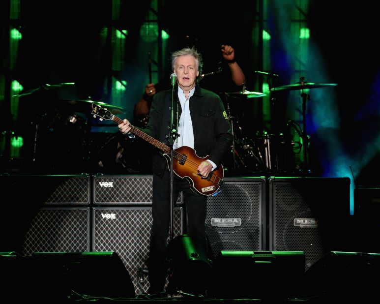 Paul McCartney won the prize in its inaugural year. He's pictured performing at the ACL Music Festival at Zilker Park, in Austin, Texas, in October 2018.