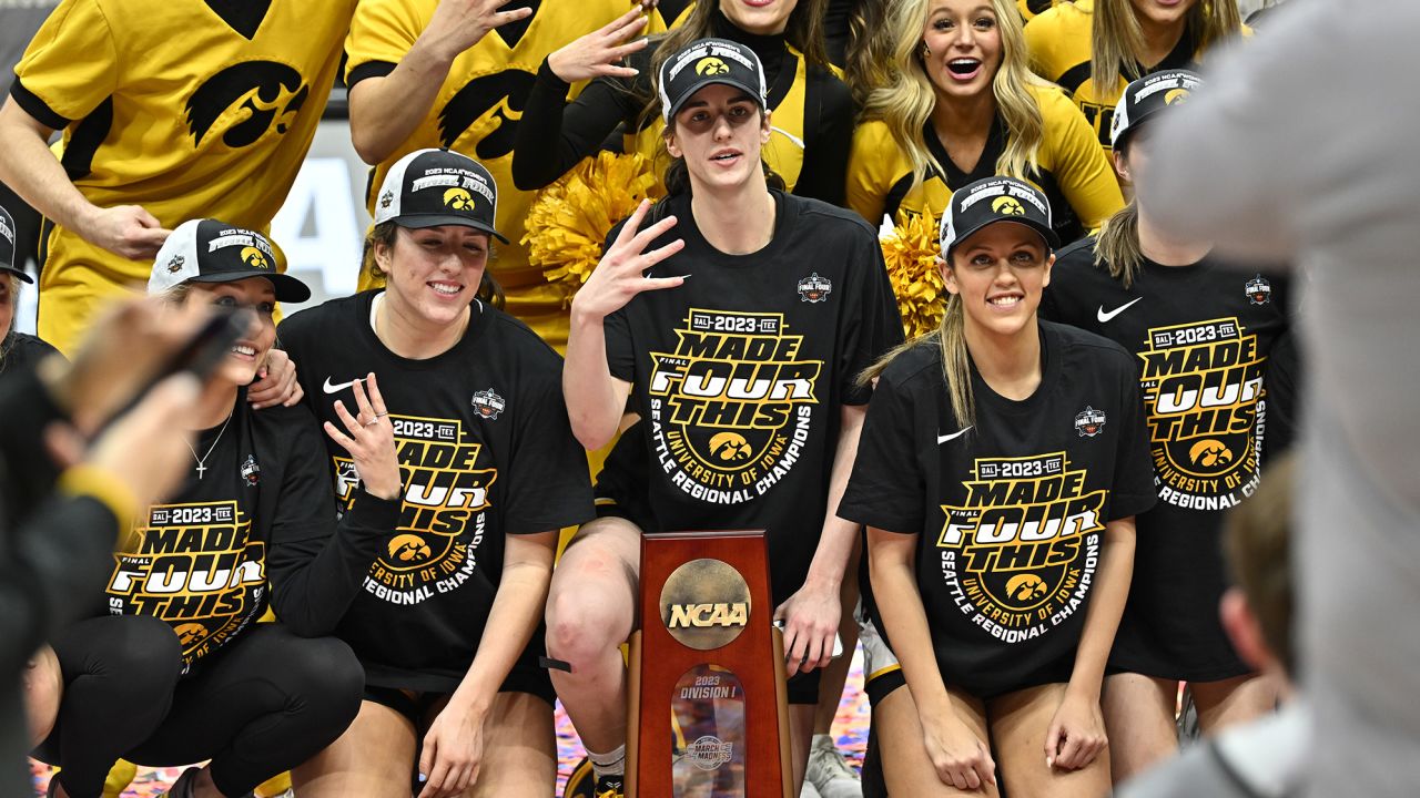 Caitlin Clark starred for the Iowa Hawkeyes in their win against the Louisville Cardinals in the Elite Eight round of March Madness.