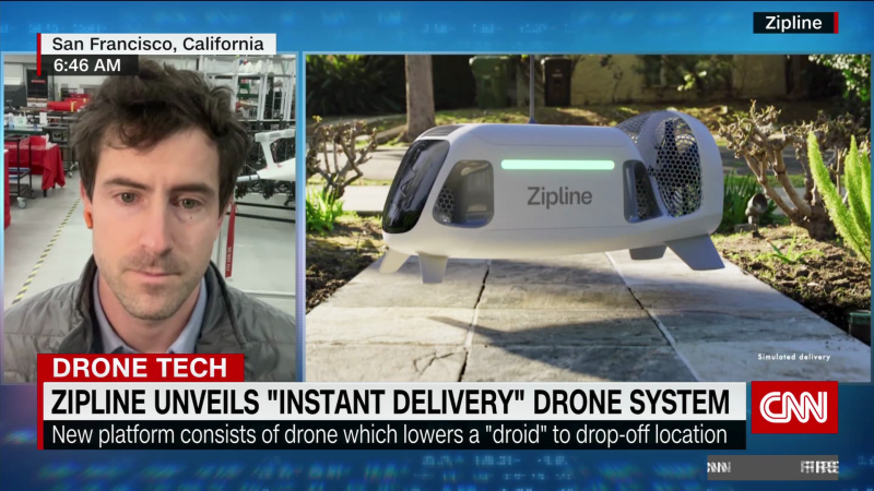 Zipline unveils “instant delivery” drone system | CNN Business