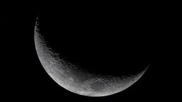 The Waxing Crescent moon is seen from Panama City on March 25, 2023. (Photo by Luis ACOSTA / AFP) (Photo by LUIS ACOSTA/AFP via Getty Images)