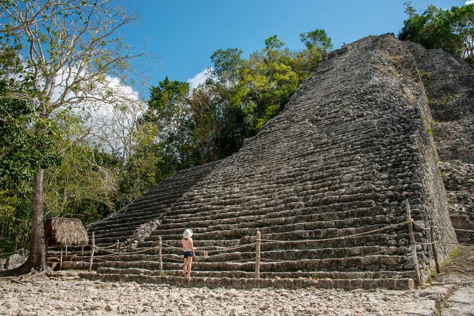 <strong>Cobá, Quintana Roo: </strong>The Nohoch Mul pyramid at Cobá is one of the largest on the Yucatán Peninsula.