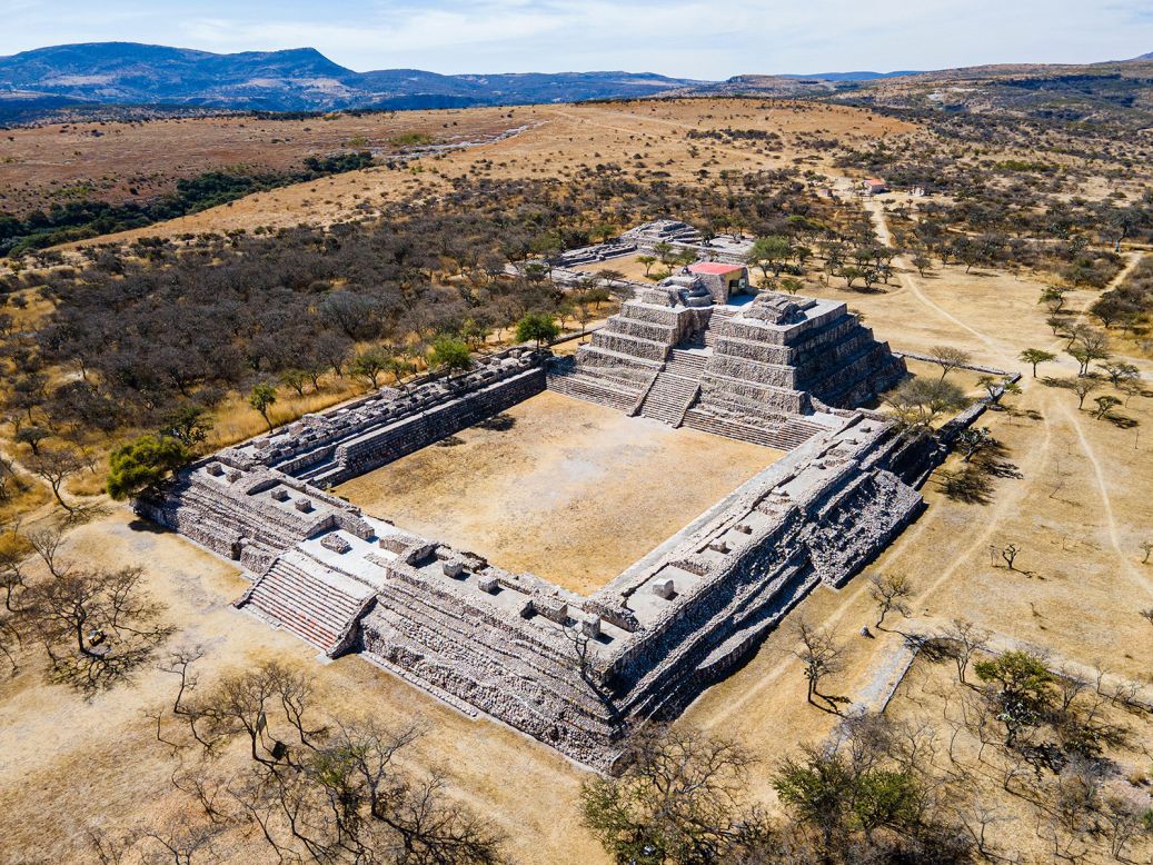 <strong>Cañada de la Virgen, Guanajuato:</strong> While it shares some features with the Mayan ruins to the east, this temple structure served various other ethnic groups such as the Otomi.