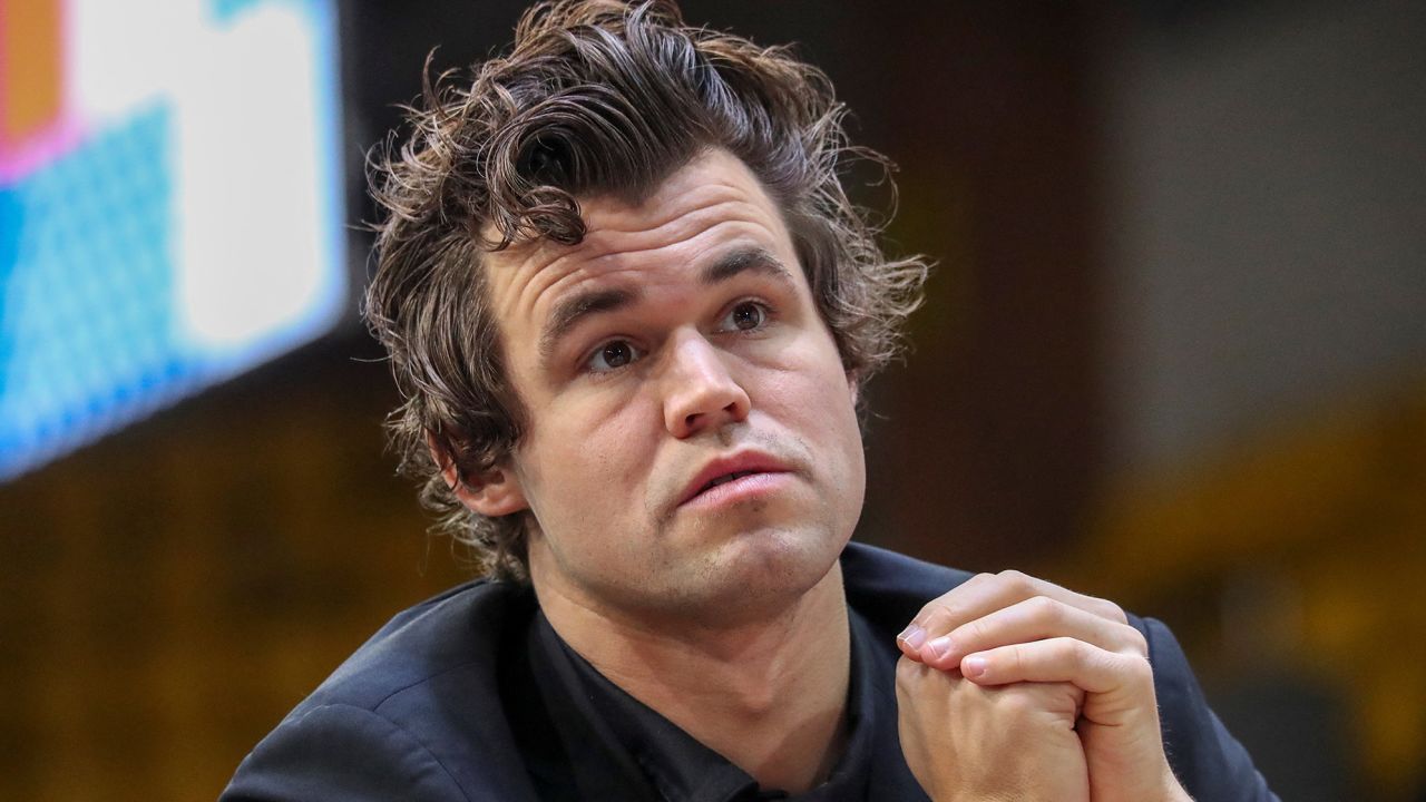 Magnus Carlsen, pictured here in 2022, is the current chess world champion. 