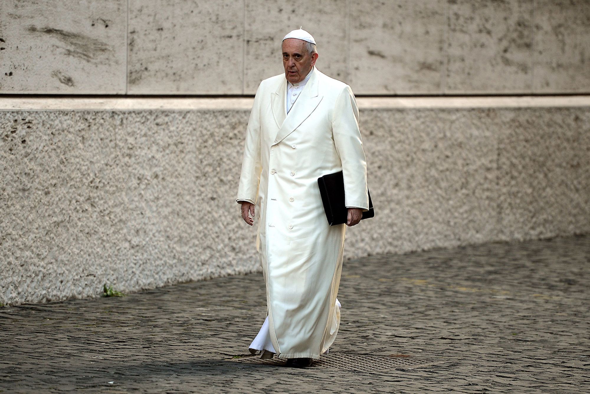 Pope Francis White Puffer Jacket - William Jacket