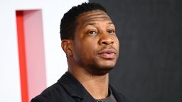 Jonathan Majors attends the "Creed III" European Premiere at Cineworld Leicester Square on February 15, 2023 in London, England. 