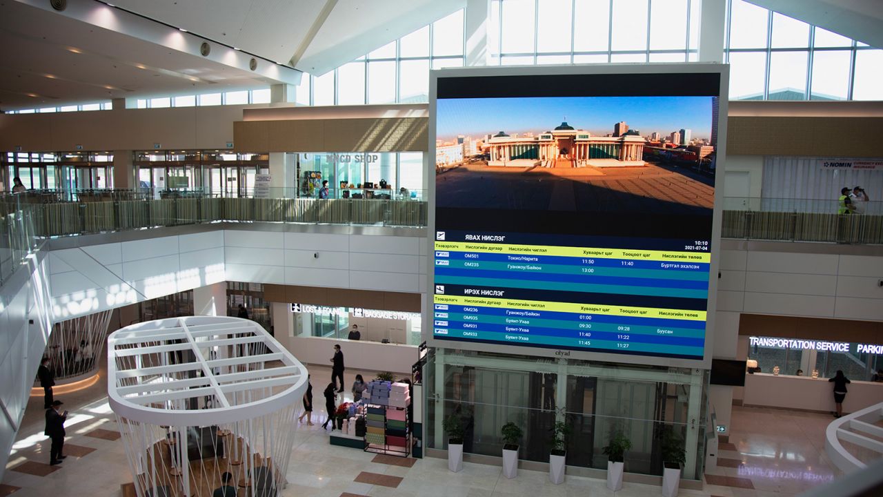 فرودگاه بین المللی چنگیز خان جدید مغولستان. 