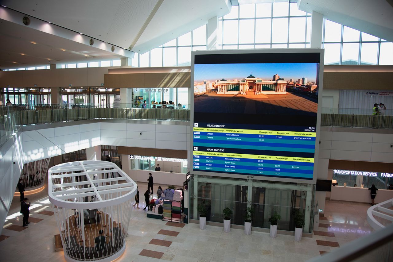 モンゴルの新しいチンギスハーン国際空港。 