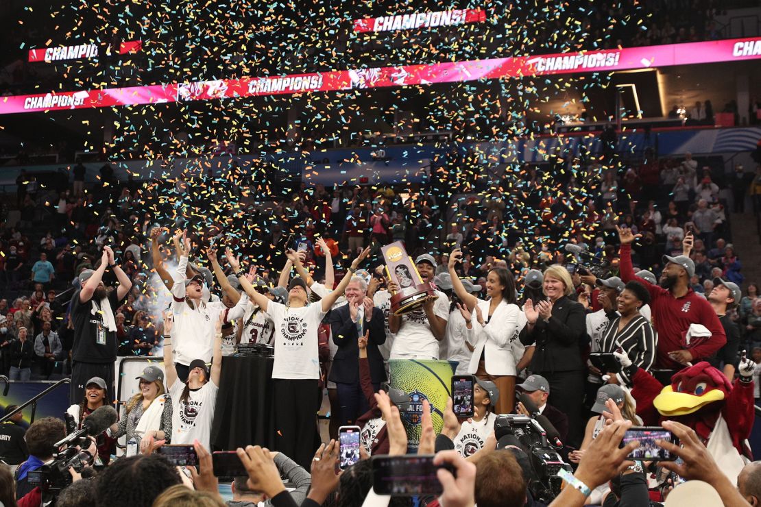 South Carolina beat the UConn Huskies to win last year's women's NCAA championship.