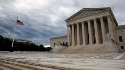 A view of the U.S. Supreme Court building on the first day of the court's new term in Washington, DC, on October 3, 2022. 