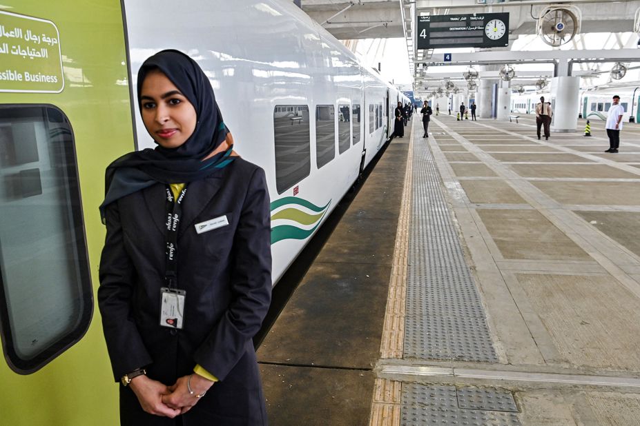 <strong>Women led</strong>: The first class of female drivers began on the rail line in 2018.
