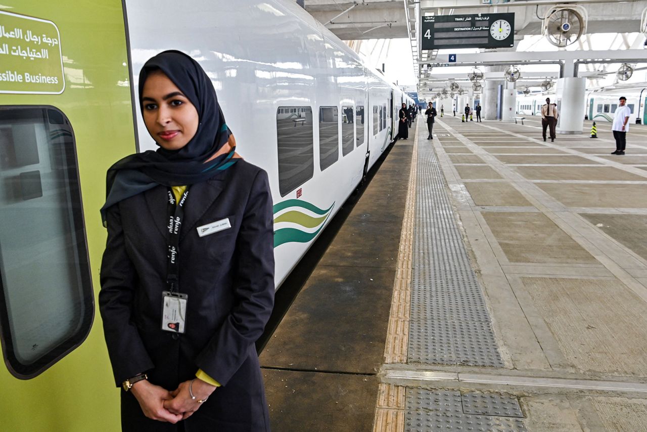 <strong>Women led</strong>: The first class of female drivers began on the rail line in 2018.