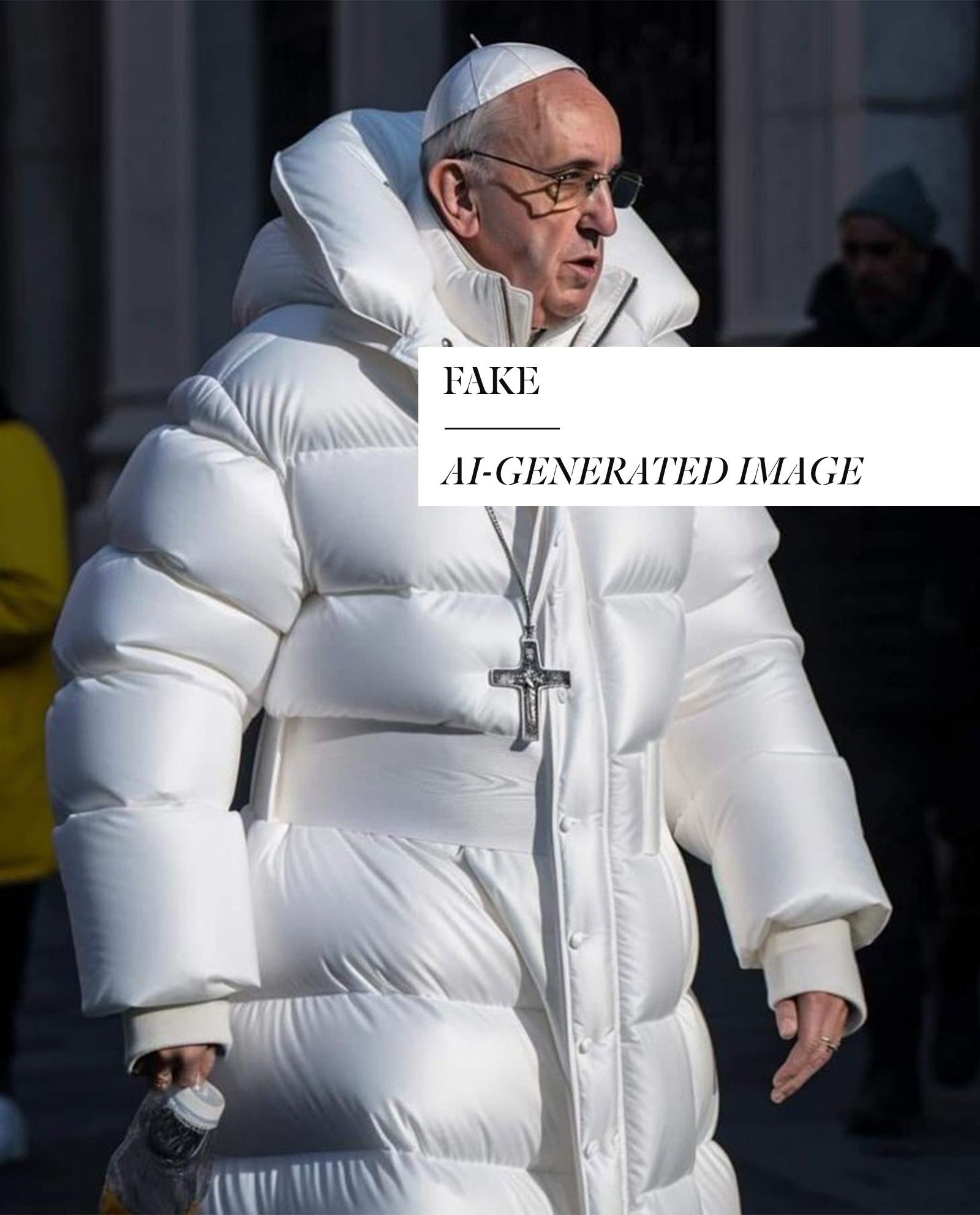 Pope Francis White Puffer Jacket