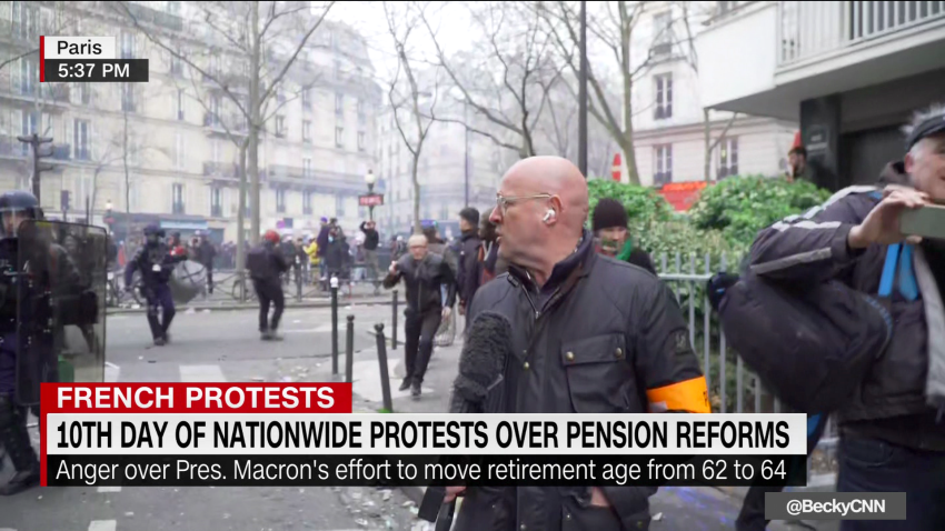 exp sam kiley live french protests 032811ASEG1 cnni world_00034127.png