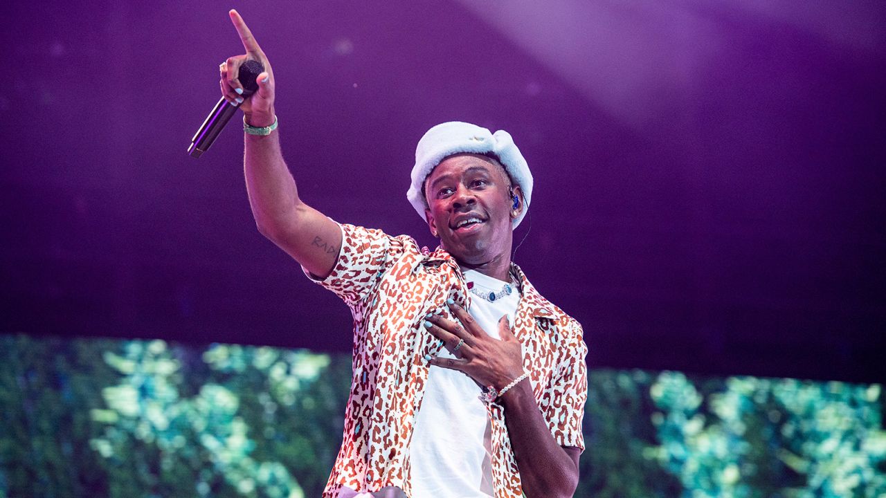 Tyler the Creator performs during the  Lollapalooza Music Festival on July 30, 2021, in Chicago.