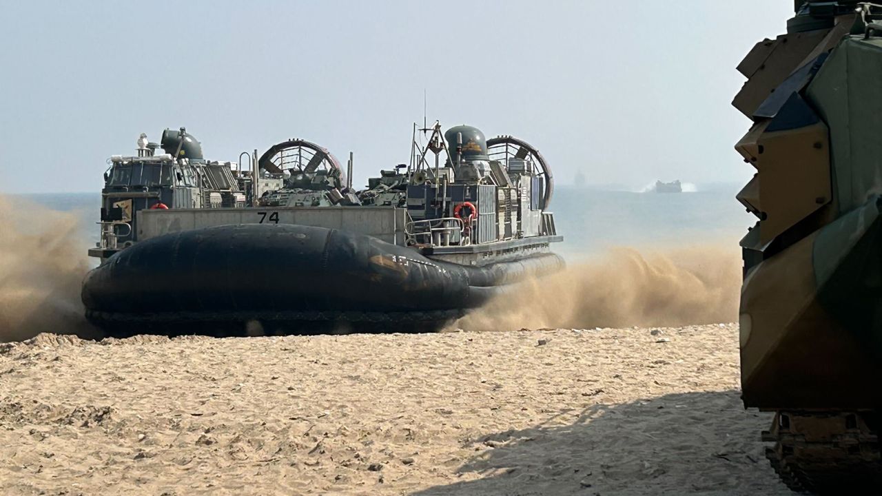 US and South Korea ship hundreds of troops and 23-ton automobiles to observe seaside assault