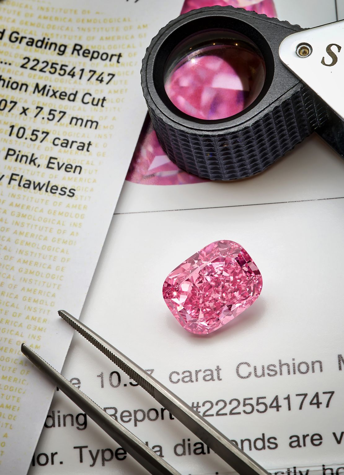 Weighing 10.57 carats and named The Eternal Pink, the "ultra-rare" gemstone went under the hammer in June.
