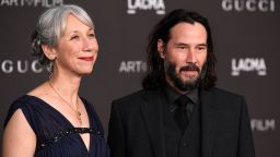 Alexandra Grant and Keanu Reeves attend the 2019 LACMA 2019 Art + Film Gala Presented By Gucci on November 2, 2019 in Los Angeles, California. 