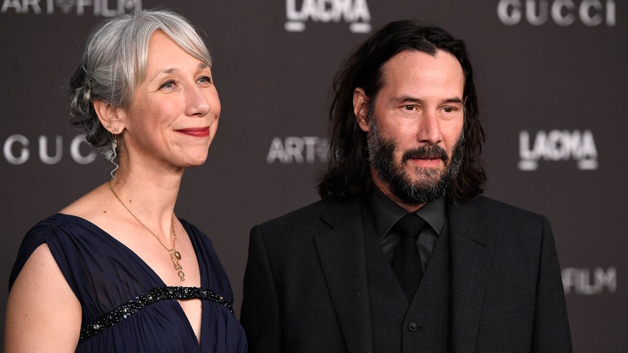 Alexandra Grant and Keanu Reeves attend the 2019 LACMA 2019 Art + Film Gala in 2019.